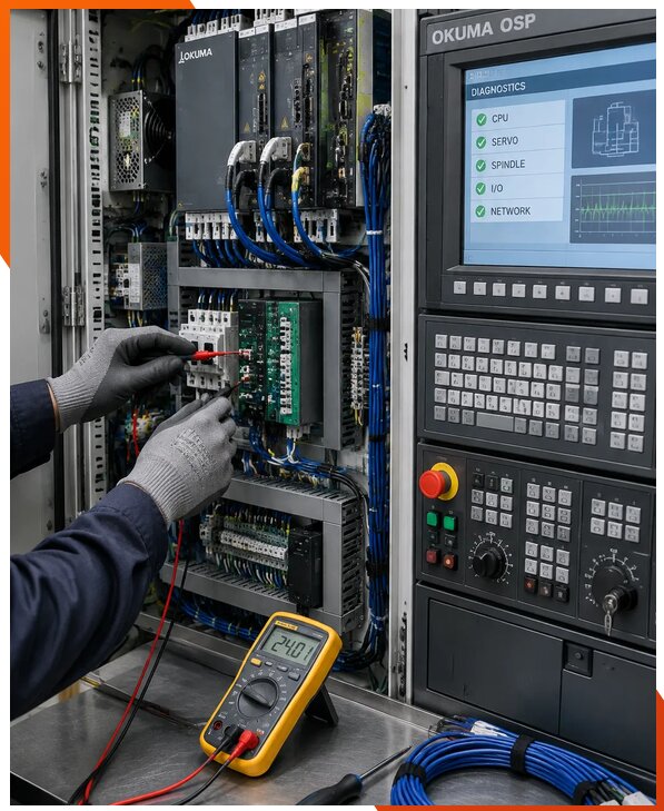 Ремонт систем ЧПУ Okuma OSP в Людинове